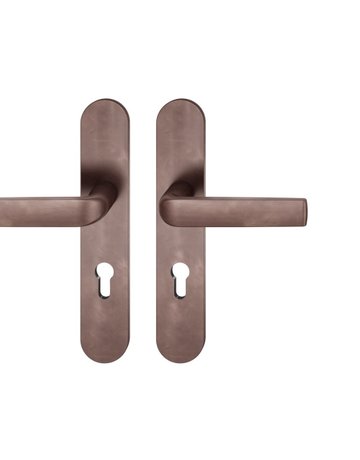 Drückergarnitur 12 1267 LS oval ,PZ72/8,d-bronze,TS 39-58 - FSB