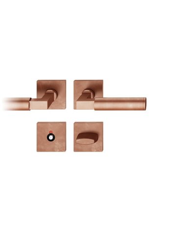 Drückergarnitur 72 1102 Rosette eckig ,WC/SS,8(8),DR,h-bronze,TS39-48 - FSB