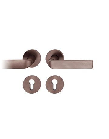 Drückergarnitur 72 1267 Rosette rund ,PZ,8,DR,d-bronze,TS39-48 - FSB