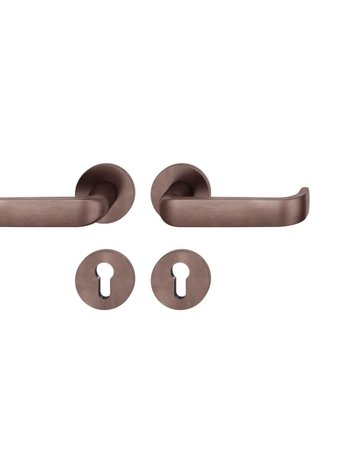 FS Drückergarnitur 79 1268 Rosette rund ,PZ,9,DL,d-bronze,TS39-48 - FSB