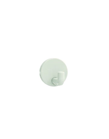 Wand-Haken,Ø60,1fachhak.,mit Rosette 477.90.045,reinweiß - Hewi