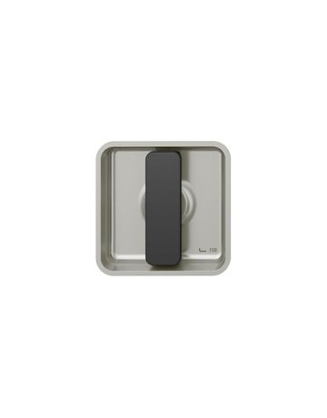 Einlassm.Quadrat Riegel 8mm schwarz gestrahlt eloxiert - FSB