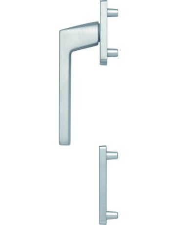 Fenstertür- Halbgarnitur, Profilzylinder gelocht, Austin 0769FA/51N/51NS, Nockendurchmesser 10, Aluminium edelstahloptik matt - HOPPE