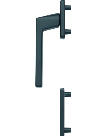 Fenstertür- Halbgarnitur, Profilzylinder gelocht, Austin 0769FA/51N/51NS, Nockendurchmesser 10, Aluminium schwarz matt - HOPPE