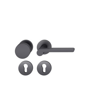 Wechselgarnitur 12 1021 Rosette rund ,PZ,8,DR,sw,TS39-58,Kn.0829 - FSB