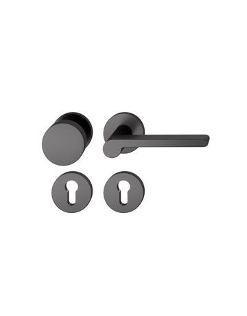 Wechselgarnitur 12 1021 Rosette rund ,PZ,8,DR,sw,TS39-58,Kn.0829 - FSB