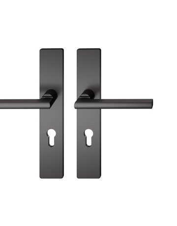 Drückergarnitur 12 1035 LS eck,PZ72/8,schwarz,TS 39-58 - FSB