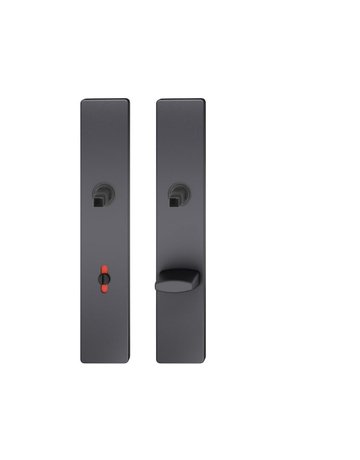 Langschildpaar ASL® 12 1410 eckig,WC/SS 78,schwarz gestr. - FSB