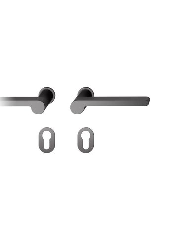 Drückergarnitur 15 1021 Ros.,rd.,PZ,8,sw,TS39-48,o.Nr. - FSB