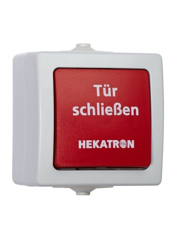 HEKATRON Handtaster HAT 03, AP, grau, "Tür schließen", 24V