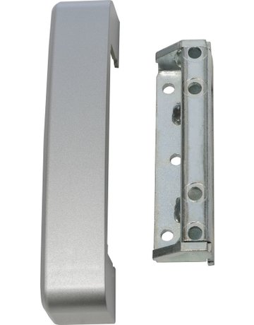 Fenster- Schließkasten-Set, für nach innen öffnende Fenster, SK450H, ohne Schließung, Stahl silber lackiert - ABUS