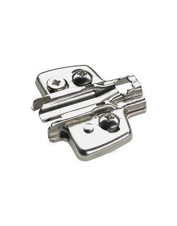 Möbel- Kreuzmontageplatte, Distanz 0mm, Sensys 8099, 9071680, vernickelt - Hettich