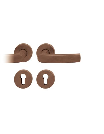 Drückergarnitur 12 1015 Rosette ,rd.,PZ,8,h-bronze,TS39-58 - FSB