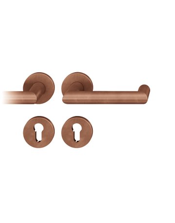 Drückergarnitur 12 1016 Rosette ,rd.,PZ,8,h-bronze,TS39-58 - FSB