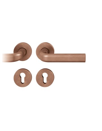Drückergarnitur 12 1242 Rosette ,rd.,PZ,8,h-bronze,TS39-58 - FSB