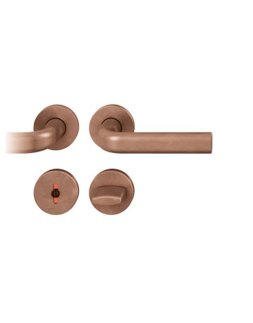 Drückergarnitur 72 1242 Rosette rund ,WC/SS,8(8),DL,h-bronze,TS39-48 - FSB