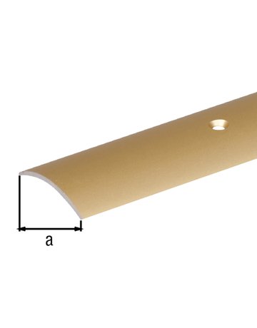 Tepp./Lamin.überg.prof., 30x2000 mm sichtbar verschraubt, vermessingt - Alberts