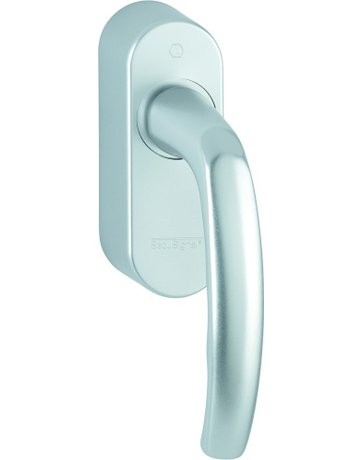 Drehkipp- Fenstergriff, mit Funk-Konsole, Atlanta 0530/FR-408, Vierkant 7, Stift vorstehend 32-42, Aluminium, naturfarbig eloxiert - HOPPE