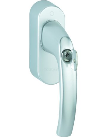 Drehkipp- Fenstergriff, mit Funk-Konsole, Atlanta 0530S/FR-408 100NM, Vierkant 7, Stift vorstehend 32-42, Aluminium, naturfarbig eloxiert - HOPPE