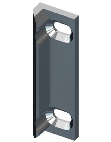 Objekttür-Aufschraubstück, 14.7610011, für Türöffner, B46mm, H14mm, T9mm,, verzinkt - effeff