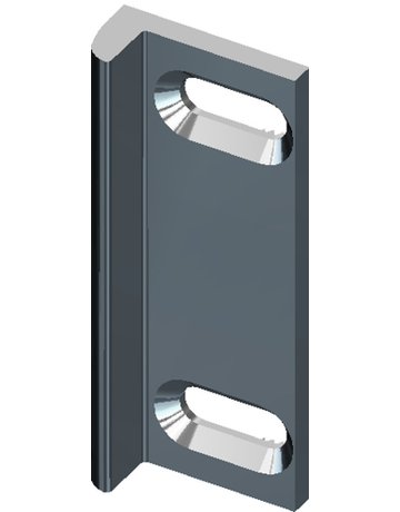 Objekttür-Aufschraubstück, S.642/5, für Türöffner, B46mm, H19mm, T8,5mm,, verzinkt - effeff