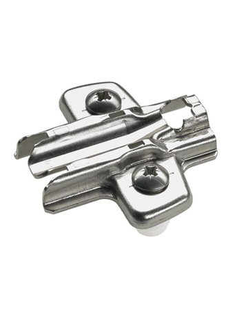 Möbel- Kreuzmontageplatte, Distanz 5mm, Sensys 8099, 9071618, vernickelt - Hettich