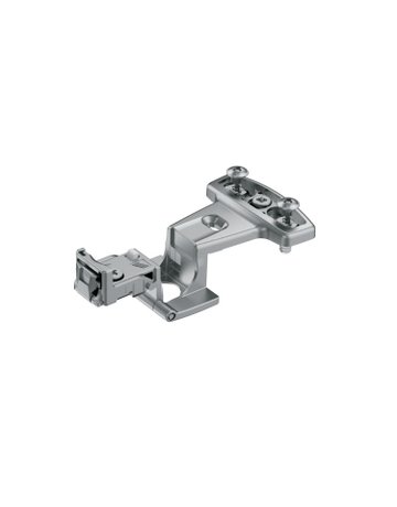 Grundscharnier Selekta Pro 2000 vernickelt 230 °, Auflage 5,5 mm, mit Spreizmuffen - Hettich