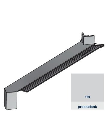 Gleit-Stoßverbinder G2 blank Außeneck 280 mm 90 Grad