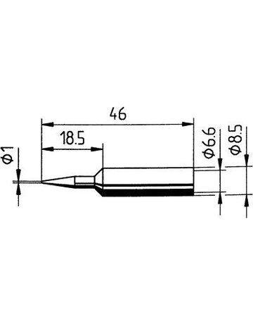 Lötsp. bleistifts. 1,0mm verläng. Nr. 0832BDLF Ersa - ERSADUR