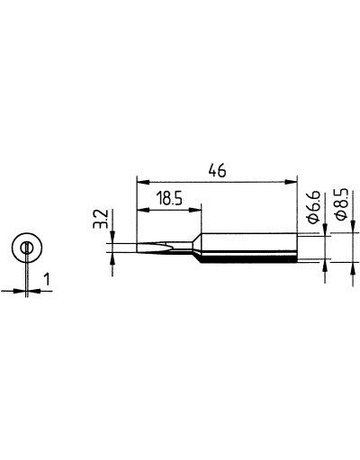 Lötsp. meißelförm. 3,2mm SB Nr. 0832EDLF Ersa - ERSADUR