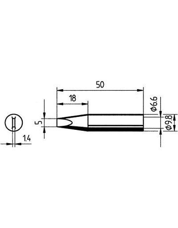 Lötsp. meißelförm. 5,0mm SB Nr. 0832VDLF Ersa - ERSADUR