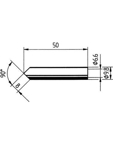 Lötspitze ERSADUR Nr. 8328,0 mm, angeschrägt Ersa