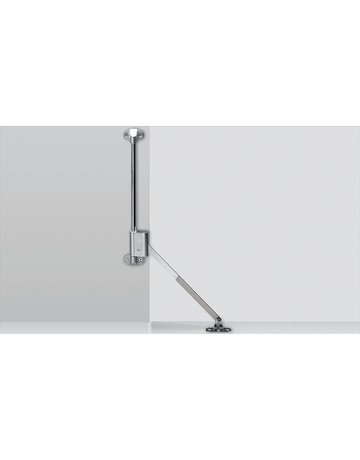 Klappenhalter Klassik D mit Lager L 258 D / 551, links, vernickelt - Hettich