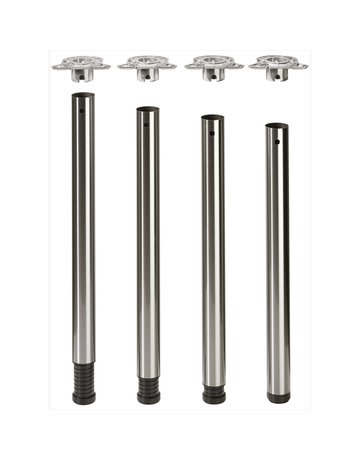 MB-Tischbeinset,Ø60x650mm,Stahl Femi 70207,schwarz matt - Hettich