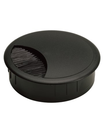 Kabeldurchlass, ø 80 mm, schwarz - Hettich