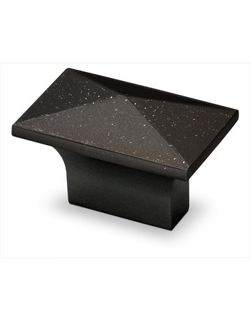Möbel- Knopf, Tarraco, 9206138, Breite 30mm, Länge 49mm, Höhe 28mm, Zink, schwarz matt - Hettich