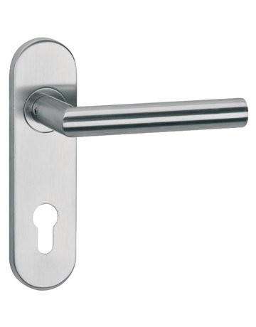 Drücker-Kurzschild-Garnitur Jupiter BB Kl.4 Edelstahl mit TS 37-50 mm - Topform