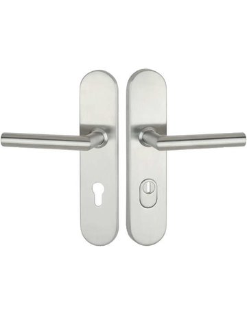 Schutz-Drücker-Langschildgarnitur ZA Jupite PZ 92/10mm Edelstahl TS 60-80mm - Topform