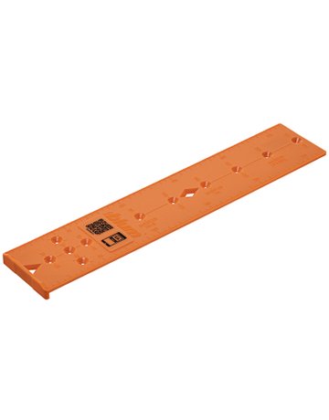 Anreißlehre, für AVENTOS Kraftspeicher / LEGRABOX Korpusschienen / MOVENTO Korpusschienen / Montageplatten / TANDEM Korpusschienen / TANDEMBOX Korpusschienen / TIP-ON-Montageplatten, orange - Blum