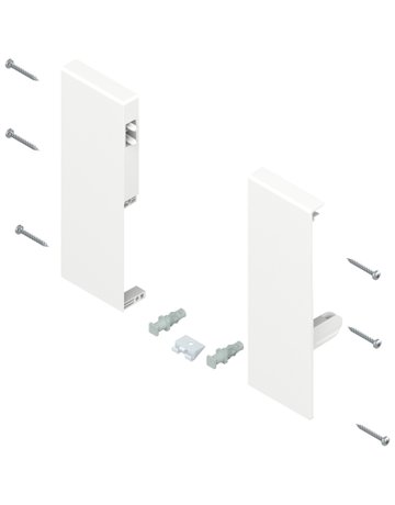 TANDEMBOX Fronthalter, Höhe C, für Innenauszug mit 1-fach Reling, links/rechts, für TANDEMBOX antaro, seidenweiss - Blum