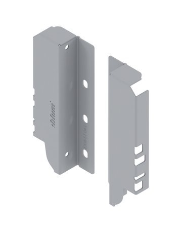 TANDEMBOX Holzrückwandhalter, Höhe B (160 mm), links/rechts, R9006 weissalumin. - Blum