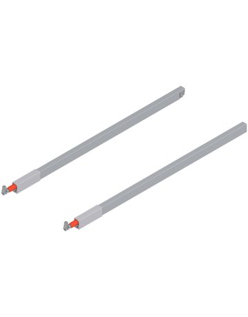 TANDEMBOX Längsreling (oben), für Frontauszug, NL=600 mm, links/rechts, für TANDEMBOX antaro, R9006 weissalumin. - Blum