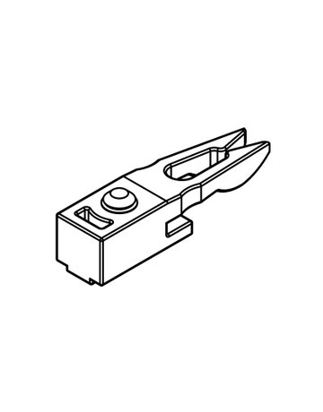 CLIPO 15 STOPPER KUNSTSTOFF GRAU MIT RÜCKHALTEFEDER 053.3080.081 - Hawa - 1