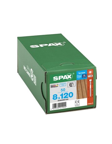 Terassenschraube Zylinderkopf 8x120mm,Fixgw,Innensechsrund T40,ER A4 - SPAX - 5