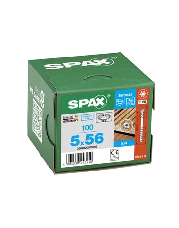 Terassenschraube BOLD Zierkopf 5x56mm,Fixgw,Innensechsrund T20,ER A2 - SPAX - 4