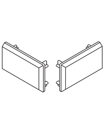 Porta Endkappen-Set Kunststoff anthrazit - Hawa - 30081886