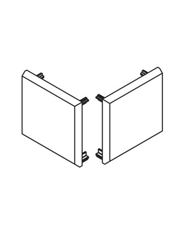 Porta Endkappen-Set Kunststoff anthrazit - Hawa - 1