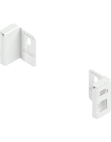 MERIVOBOX Holzrückwandhalter, Höhe N (82,5 mm), links/rechts, seidenweiss matt - Blum - 1