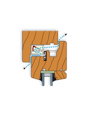 Fensterfalzlüfter FFLH Typ 14 waagerechten Einbau, für Holzfenster - Regel-air - 2