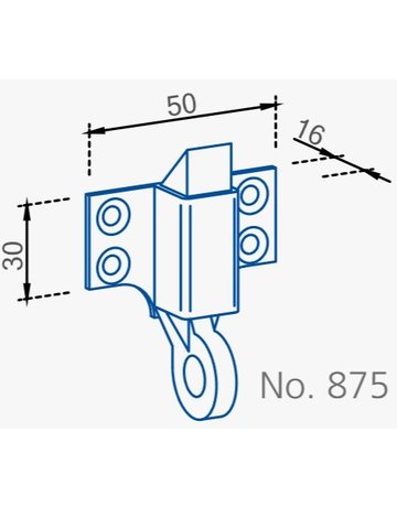 Oberlichtschnäpper Nr. 875 mit einem Schraubkloben verzinkt - GSG - 2